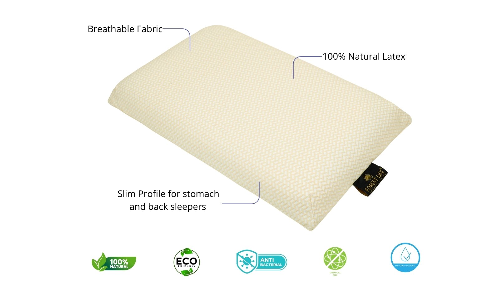 Hevea Slim Latex Pillow (Pack of 2) - Image 7