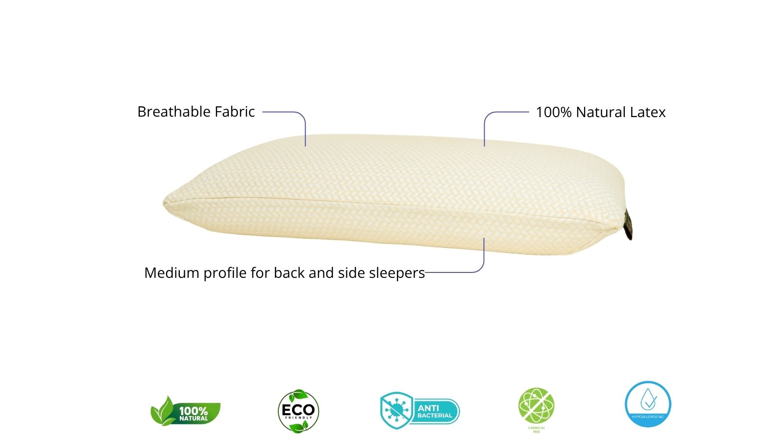 Hevea Standard Latex Pillow - Image 8